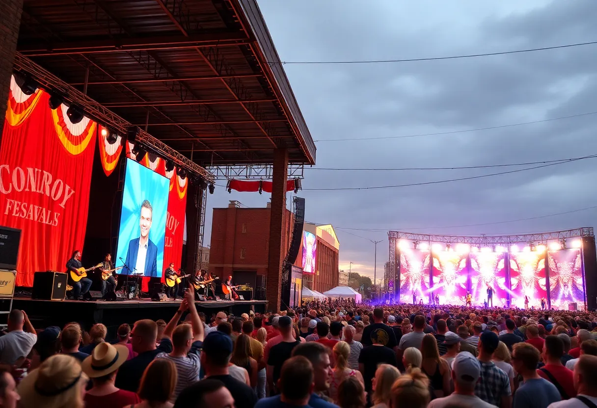 Crowd enjoying performances at CMA Fest 2025 in Nashville