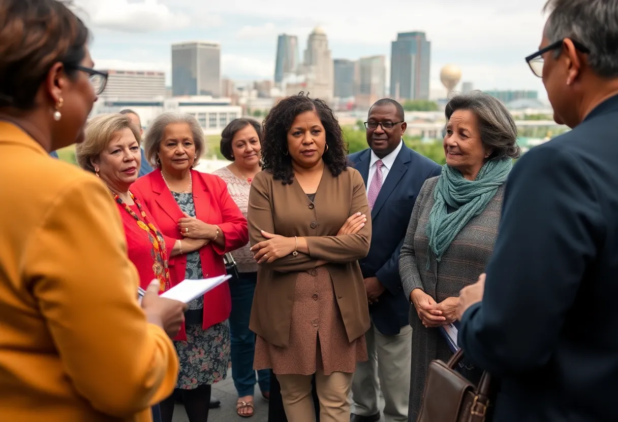 Residents discussing the closure of the social security office in Nashville