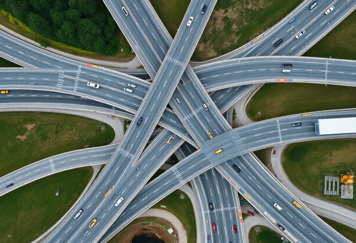Construction of the I-40 interchange at Donelson Pike