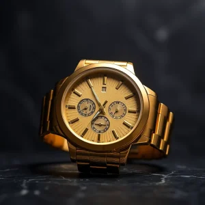 A luxurious watch in a contrasting environment