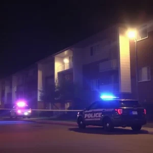 Police cars at an apartment complex in Nashville