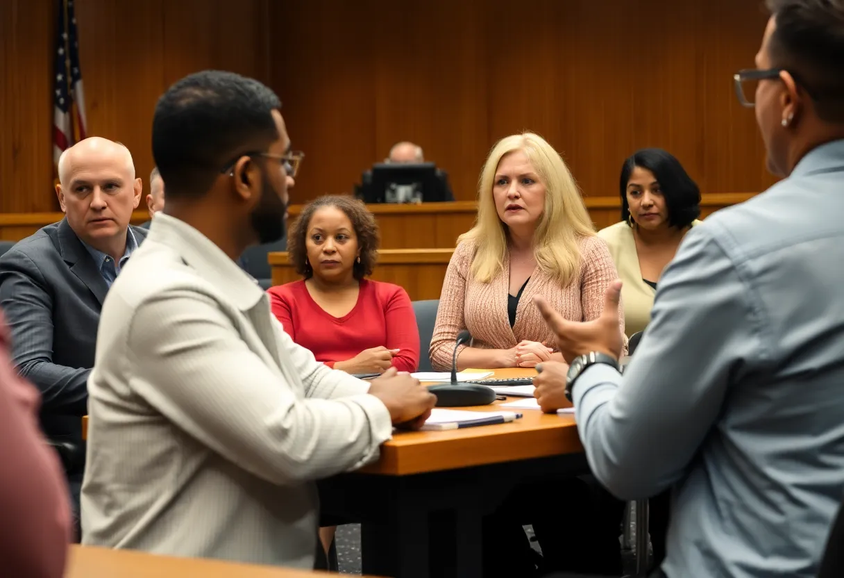 Nashville city council members discussing a surveillance bill