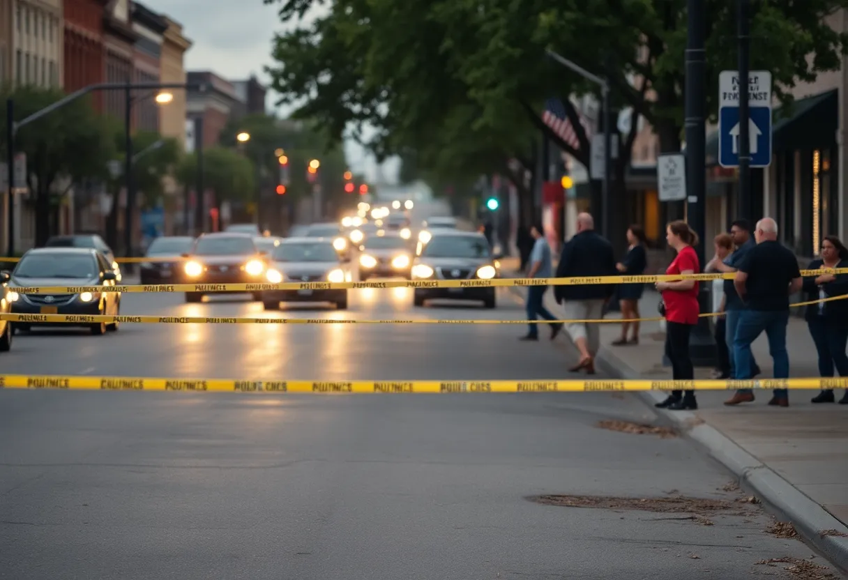Police response scene in Nashville after a shooting incident