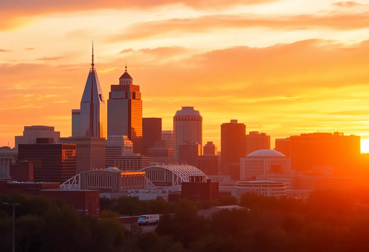 Nashville skyline illustrating the essence of country music and marketing.