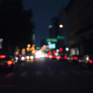 Dark city street in Nashville symbolizing rising violence and community concern