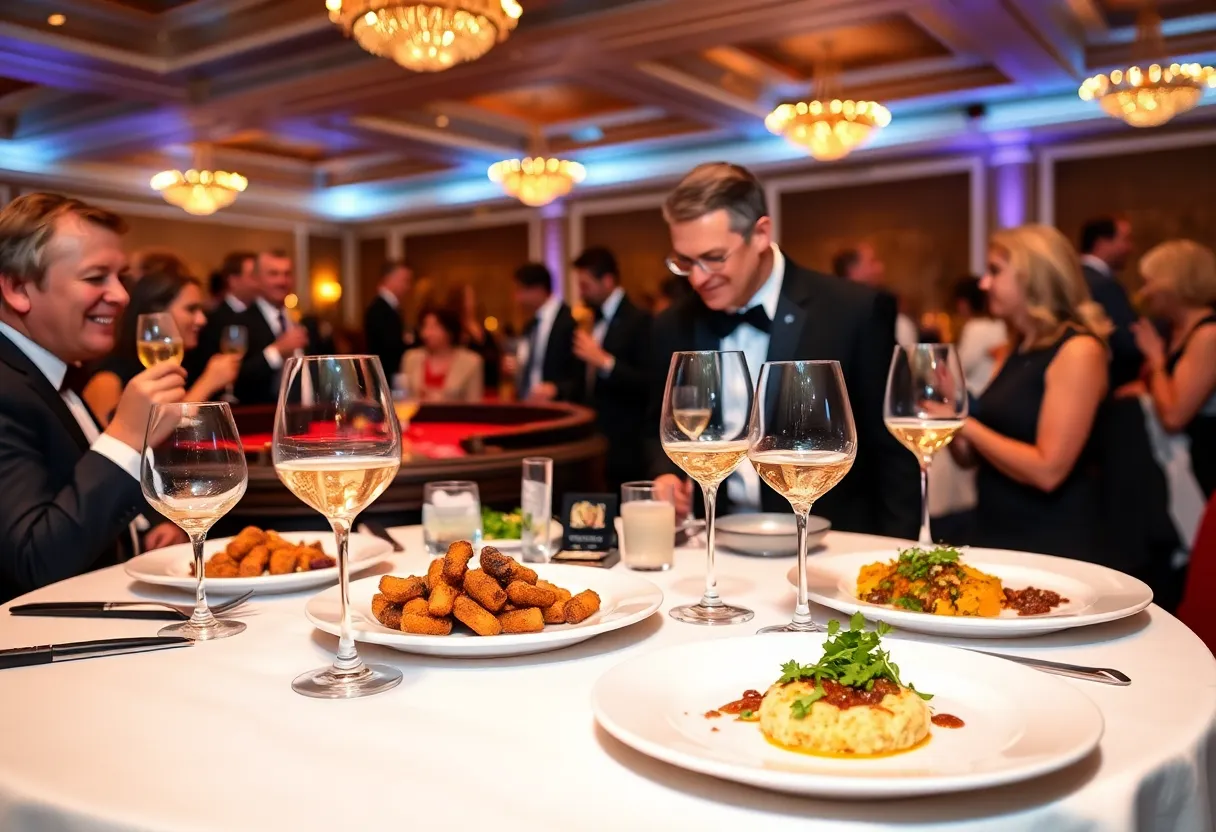 Guests enjoying the Nashville Wine Auction at Loews Vanderbilt Hotel.
