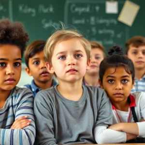 Students in a classroom showing a mix of emotions regarding a new immigration bill.