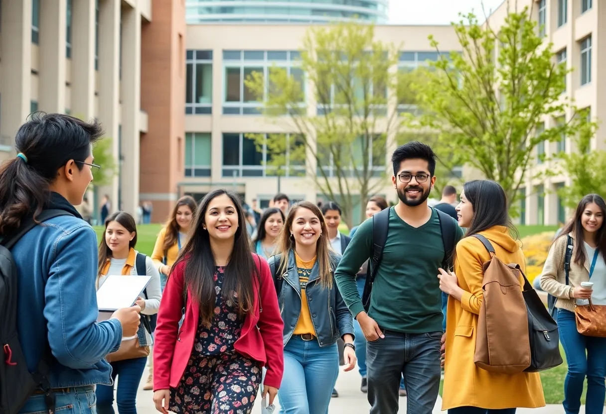 Students on Vanderbilt University campus participating in activities