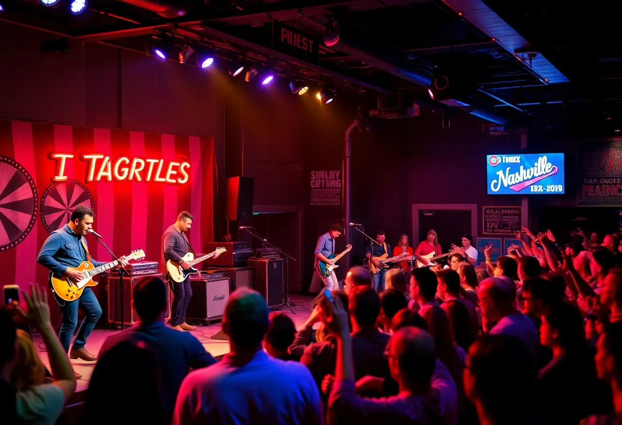 Live performance by a musician in Nashville