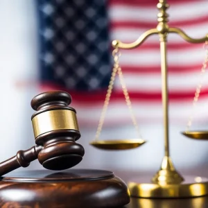 Symbolic image representing justice and immigration issues