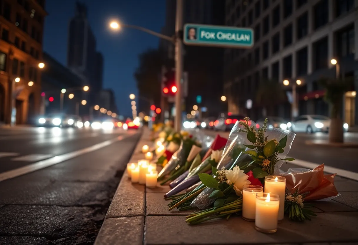 Candlelight vigil for pedestrian accident victim in Nashville