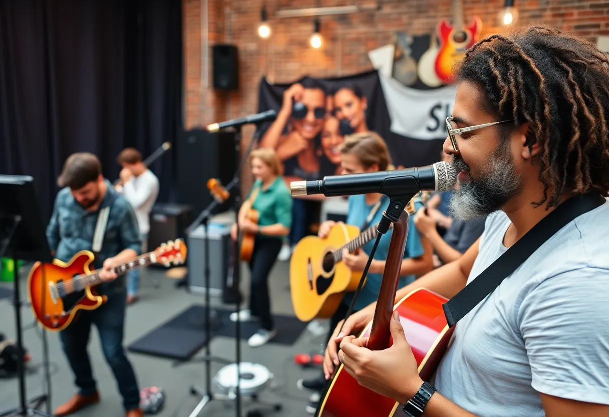 Musicians in Nashville practicing at The Finetune Clinic