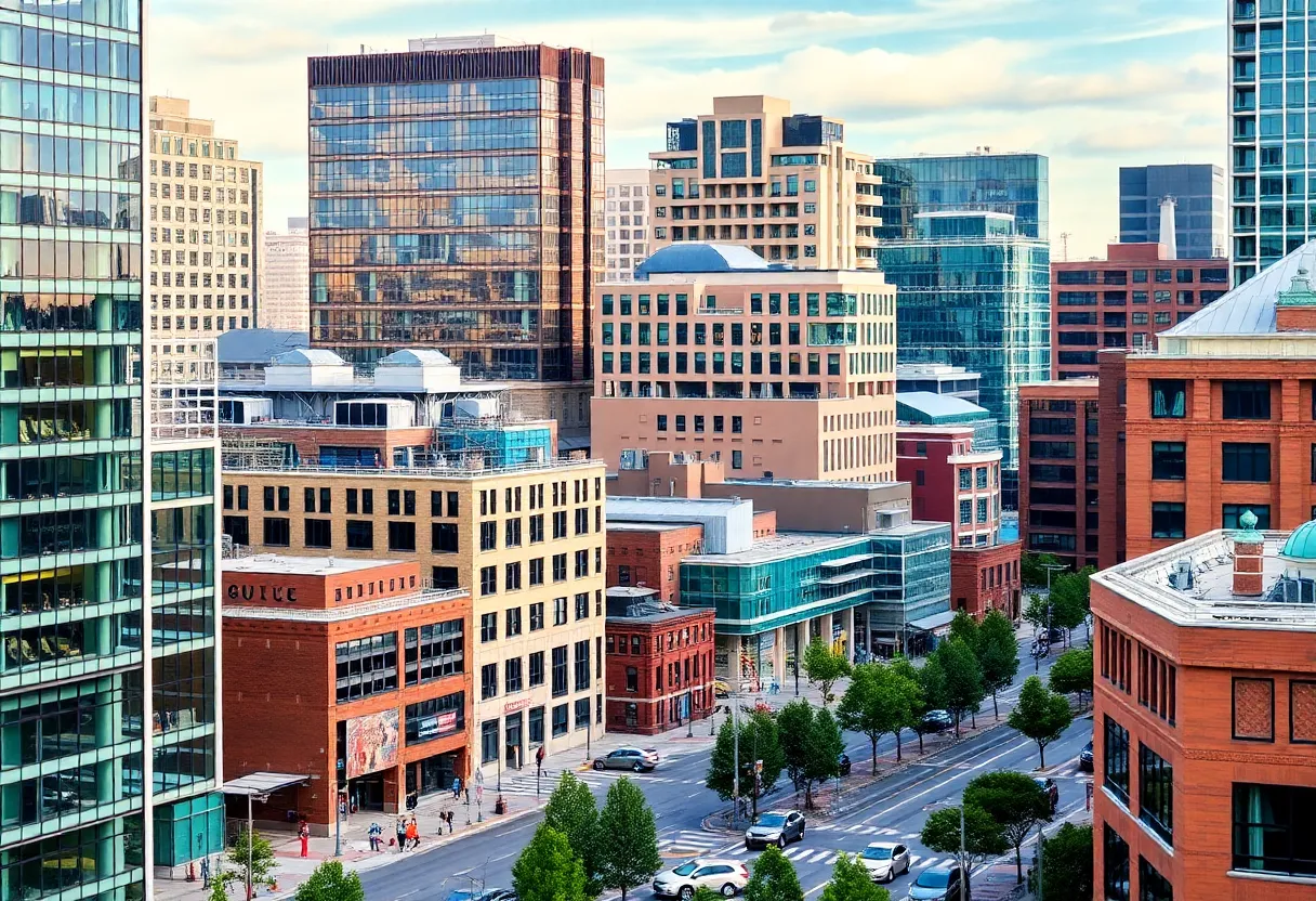 Urban scene in Nashville showcasing modern real estate developments.