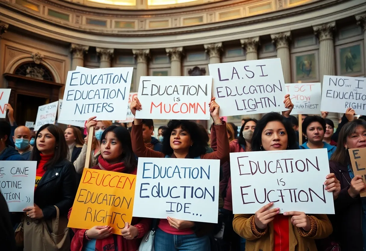 Protest against Tennessee education bill in Nashville