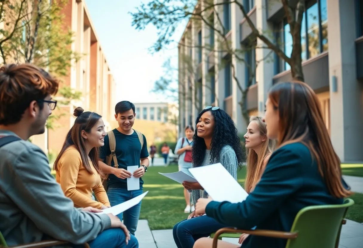Students at Vanderbilt University participating in mental wellness activities
