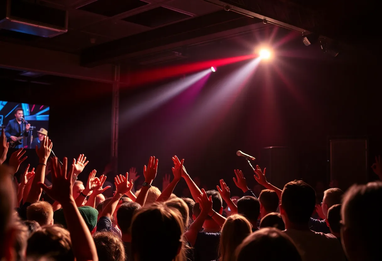 Concert scene of Bo Staloch's North American tour performance