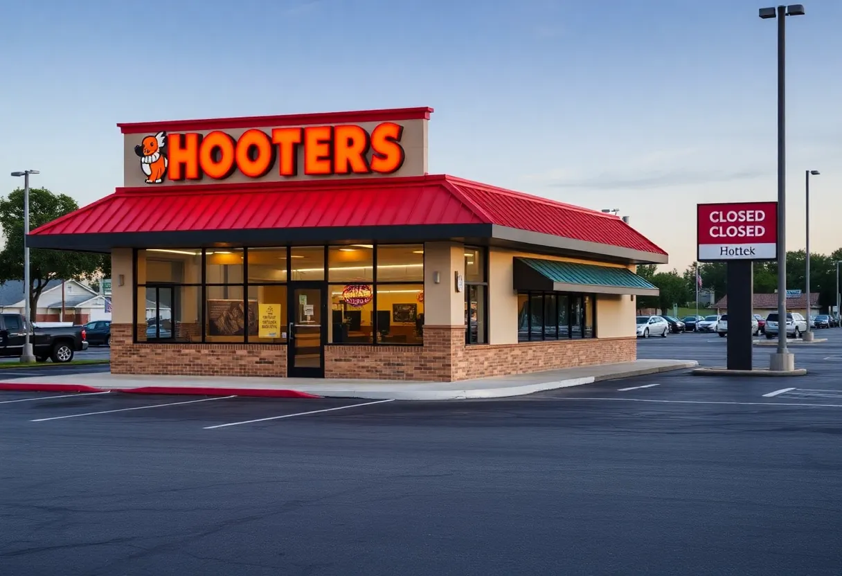 Closed Hooters Restaurant in Tennessee