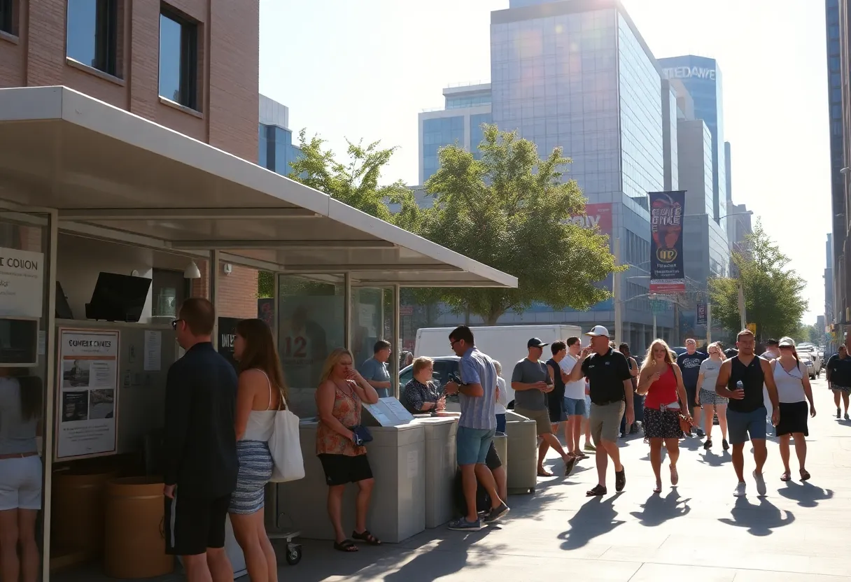People in Nashville taking precautions during a heat wave.