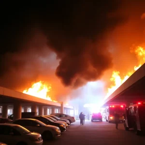 Fire at the Library Parking Garage in Nashville