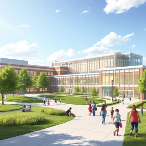 Conceptual illustration of Nashville school campus