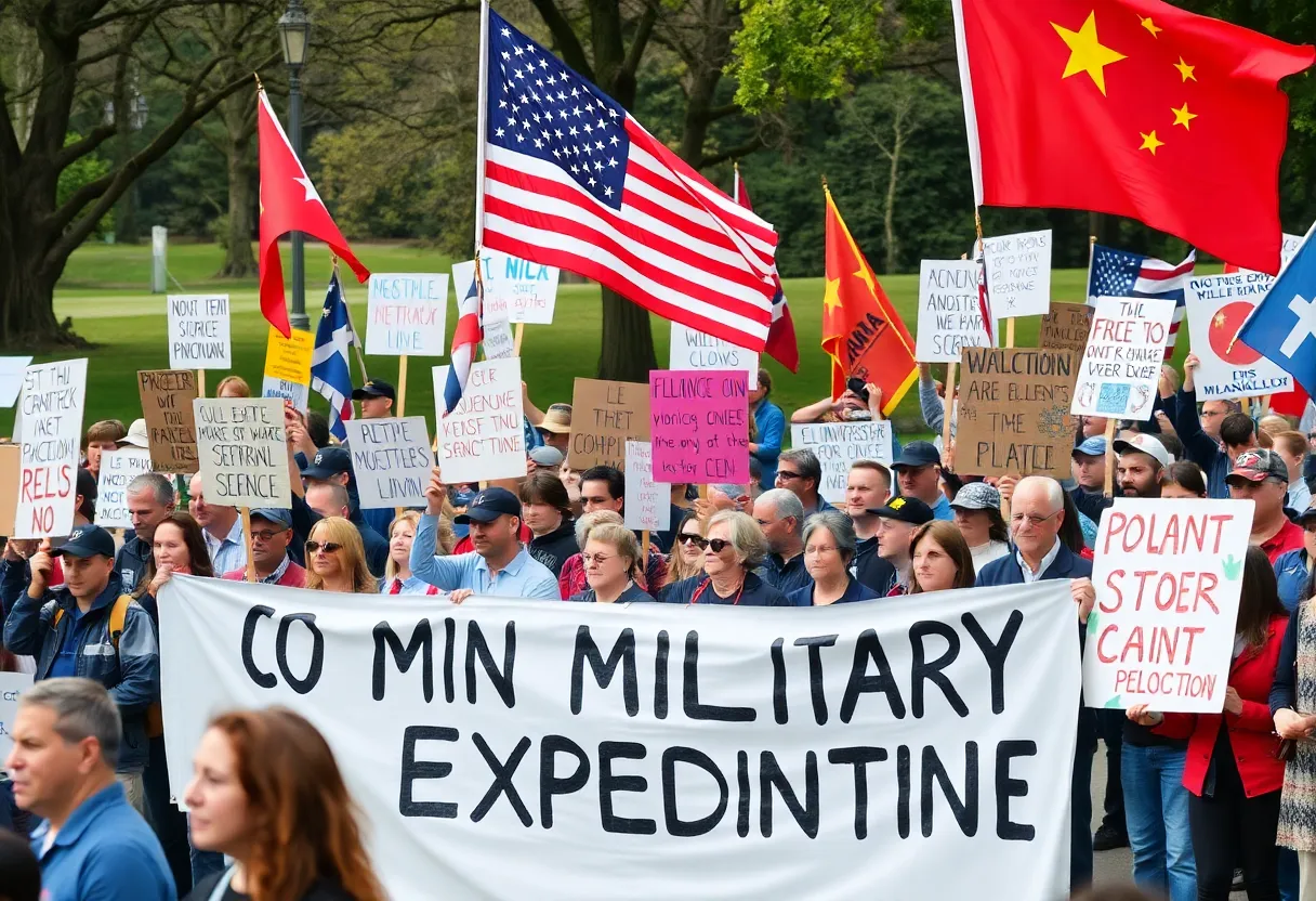 Crowd of protesters at the No Kings rally in Nashville