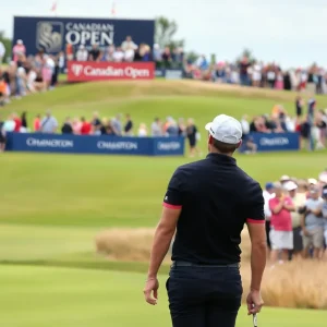 Golfers playing at the RBC Canadian Open