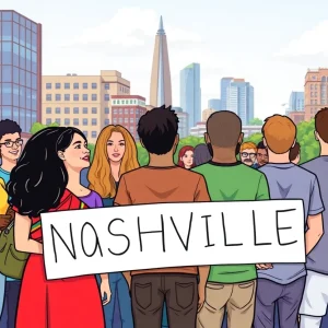 A diverse group advocating for LGBTQ rights in Nashville