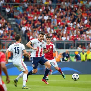 U.S. Men's National Team in a friendly match against Switzerland