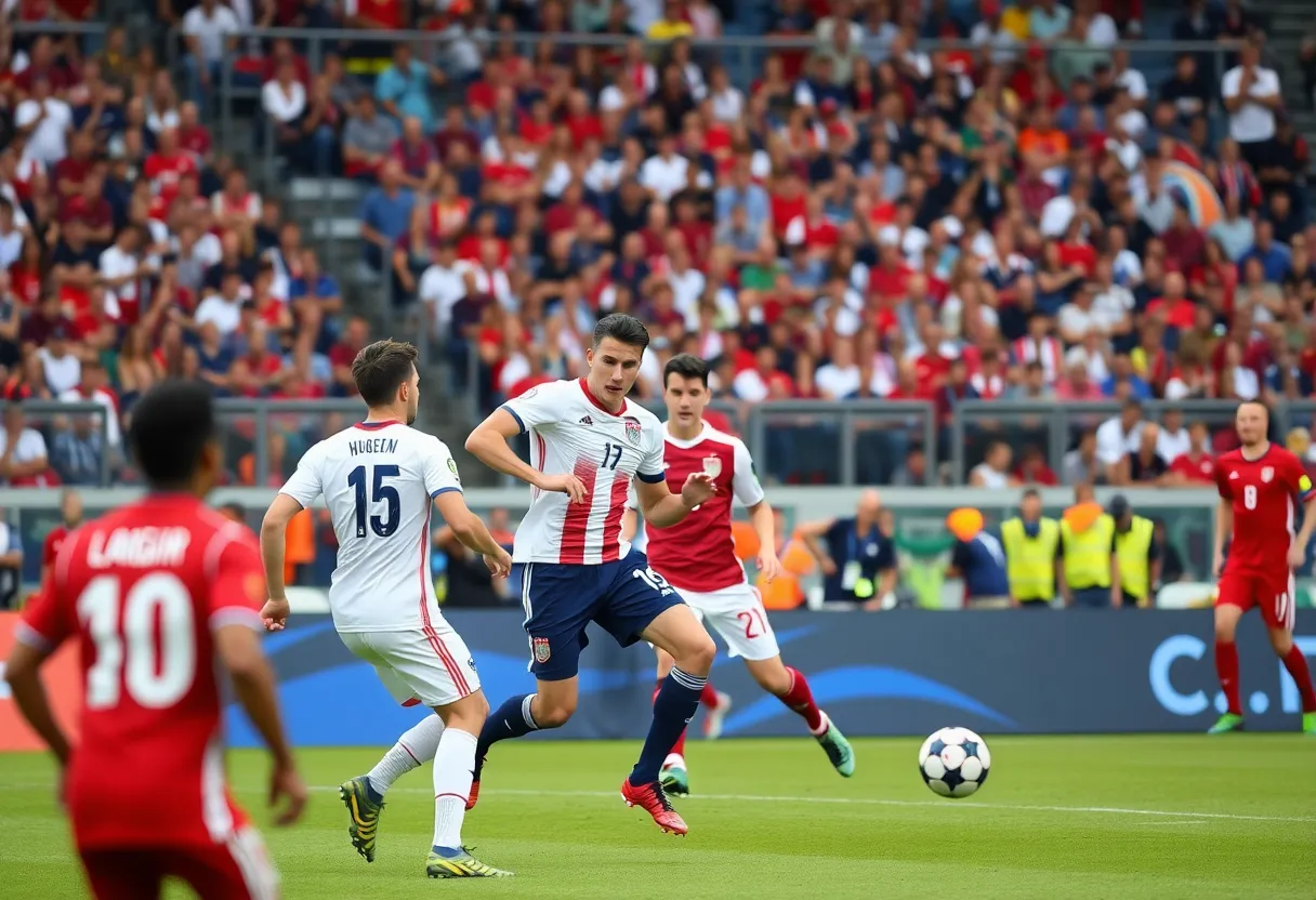 U.S. Men's National Team in a friendly match against Switzerland