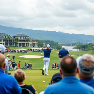 Vanderbilt golf team in action at NCAA Championships