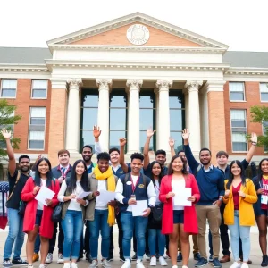 Vanderbilt University student-athletes celebrating academic achievements