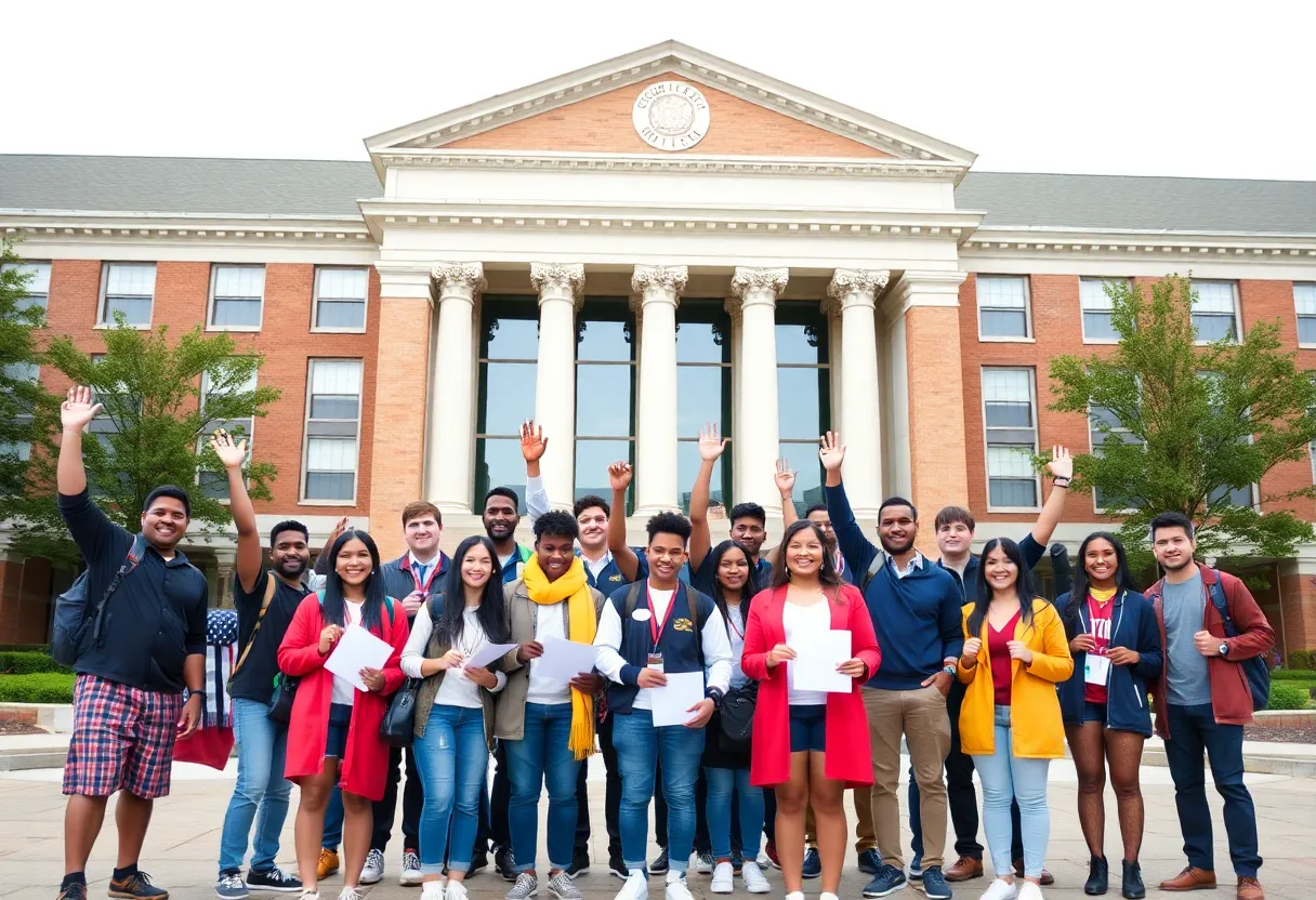 Vanderbilt University student-athletes celebrating academic achievements