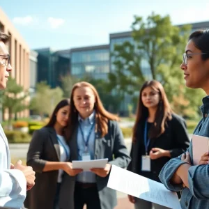 Researchers collaborating on a project at Vanderbilt University