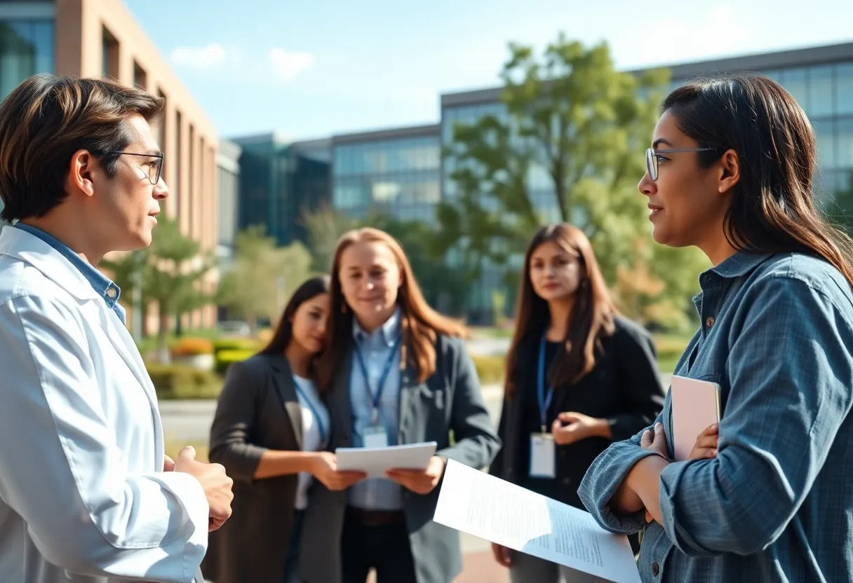 Researchers collaborating on a project at Vanderbilt University