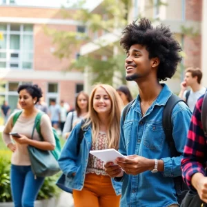 Students on Vanderbilt University campus participating in educational activities.