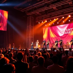 Stage at ACM Honors 2025 with performers and audience