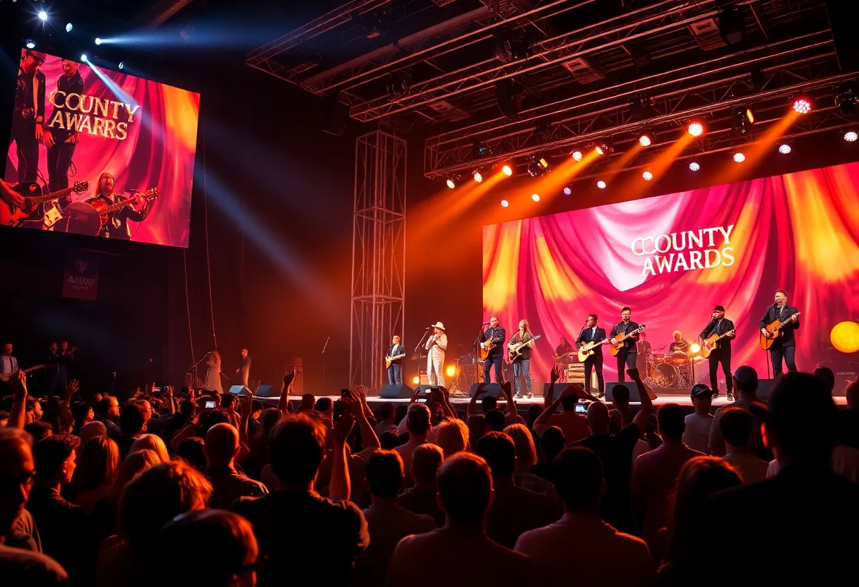 Stage at ACM Honors 2025 with performers and audience