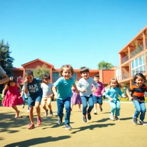 Children engaging in play during recess time at school