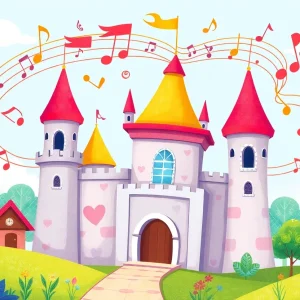 Colorful illustration representing children's music and empowerment.