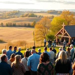 A peaceful community gathering in remembrance