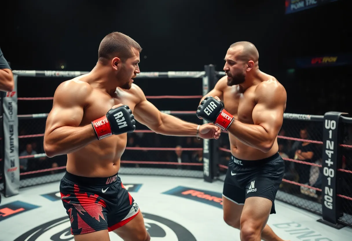 Derrick Lewis winning TKO at UFC Nashville