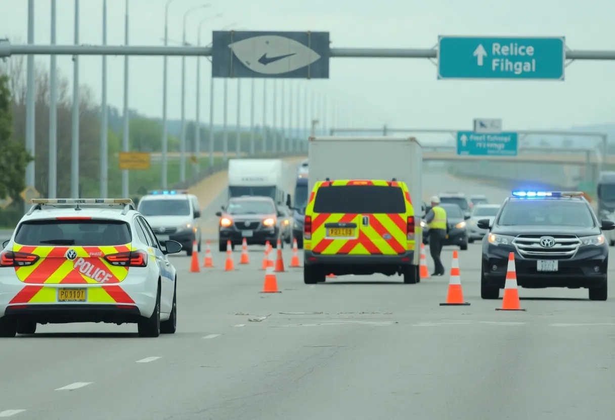 Emergency response at I-24 shooting scene