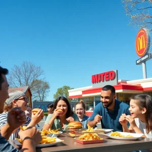 Families enjoying meals at In-N-Out Burger in Tennessee