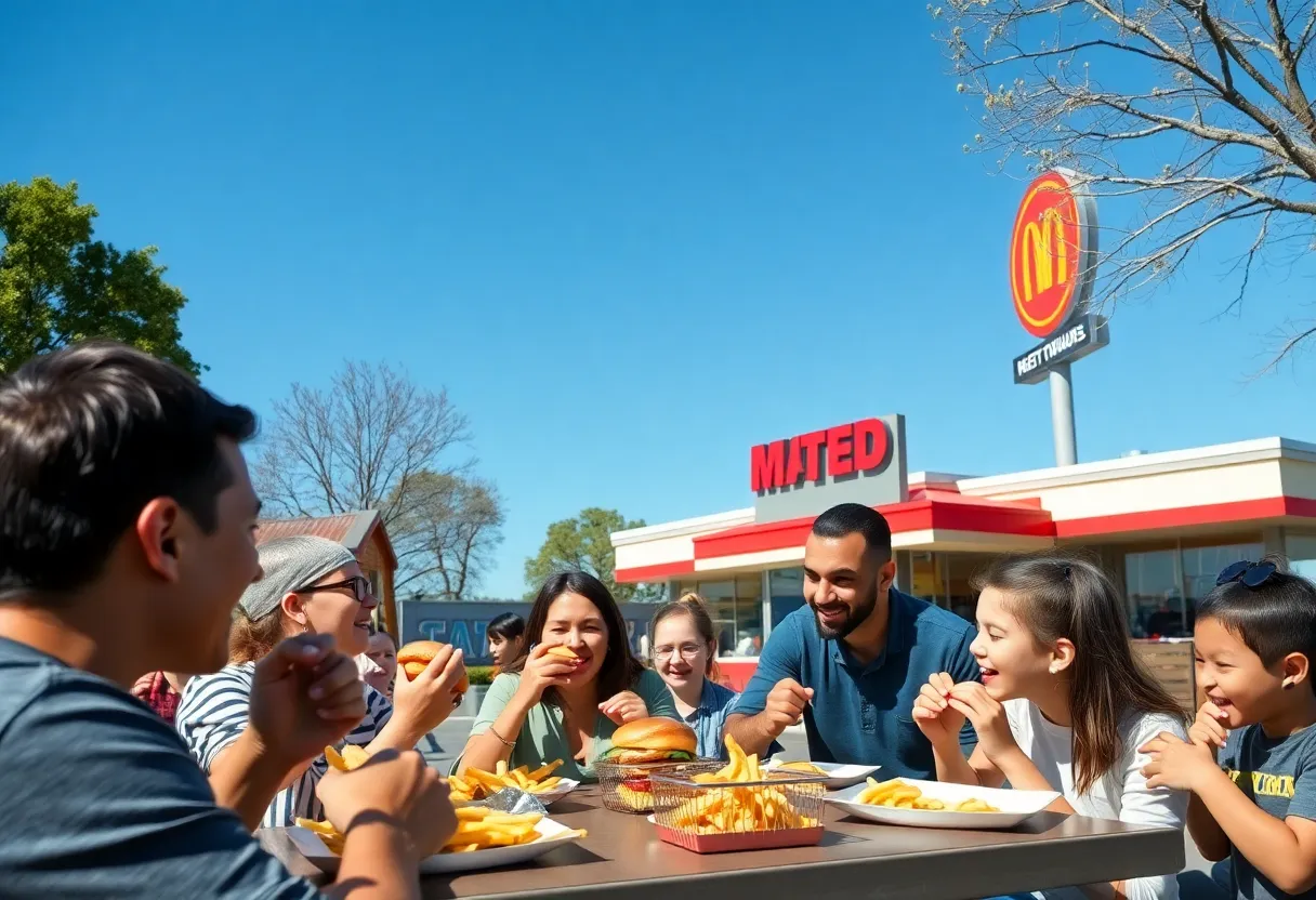 Families enjoying meals at In-N-Out Burger in Tennessee