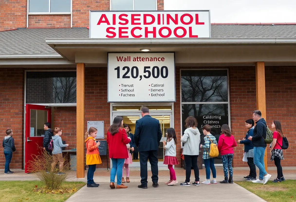 Students in a classroom discussing attendance policies amidst parental concerns.