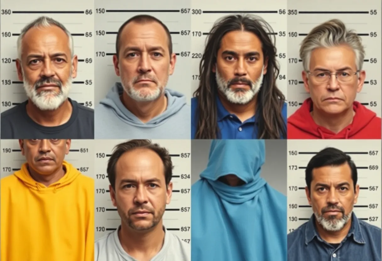 Collage of Metro Nashville's most wanted fugitives