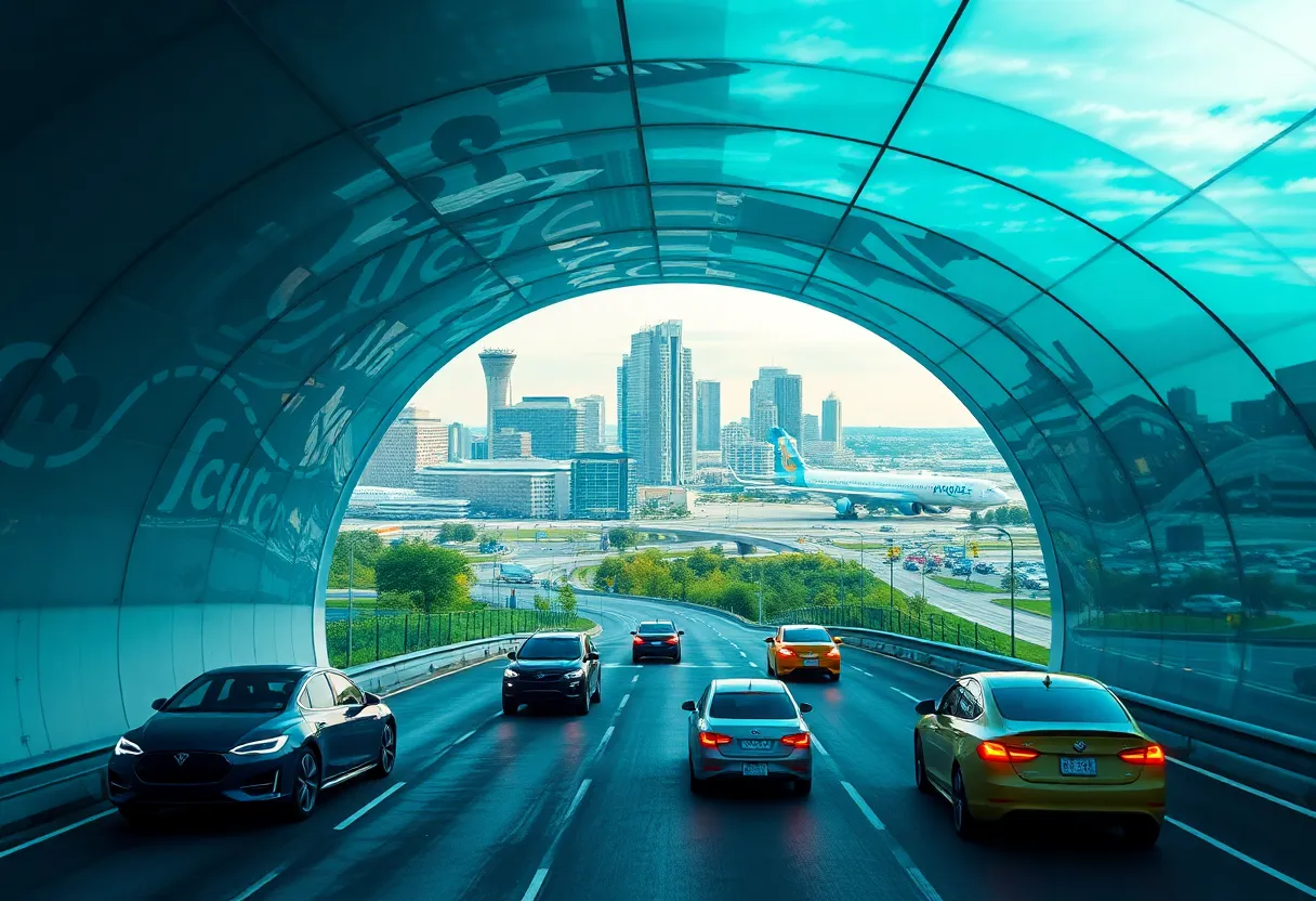 Illustration of the Music City Loop underground tunnel connecting Nashville to the airport
