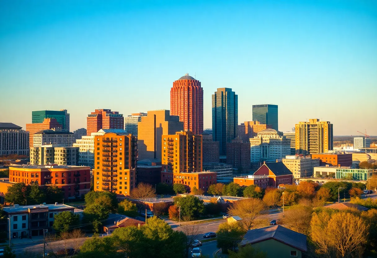 Skyline of Nashville, Tennessee, displaying modern apartments