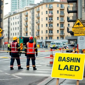 Emergency responders managing a gas leak incident in Nashville.