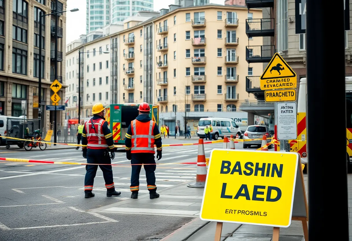 Emergency responders managing a gas leak incident in Nashville.